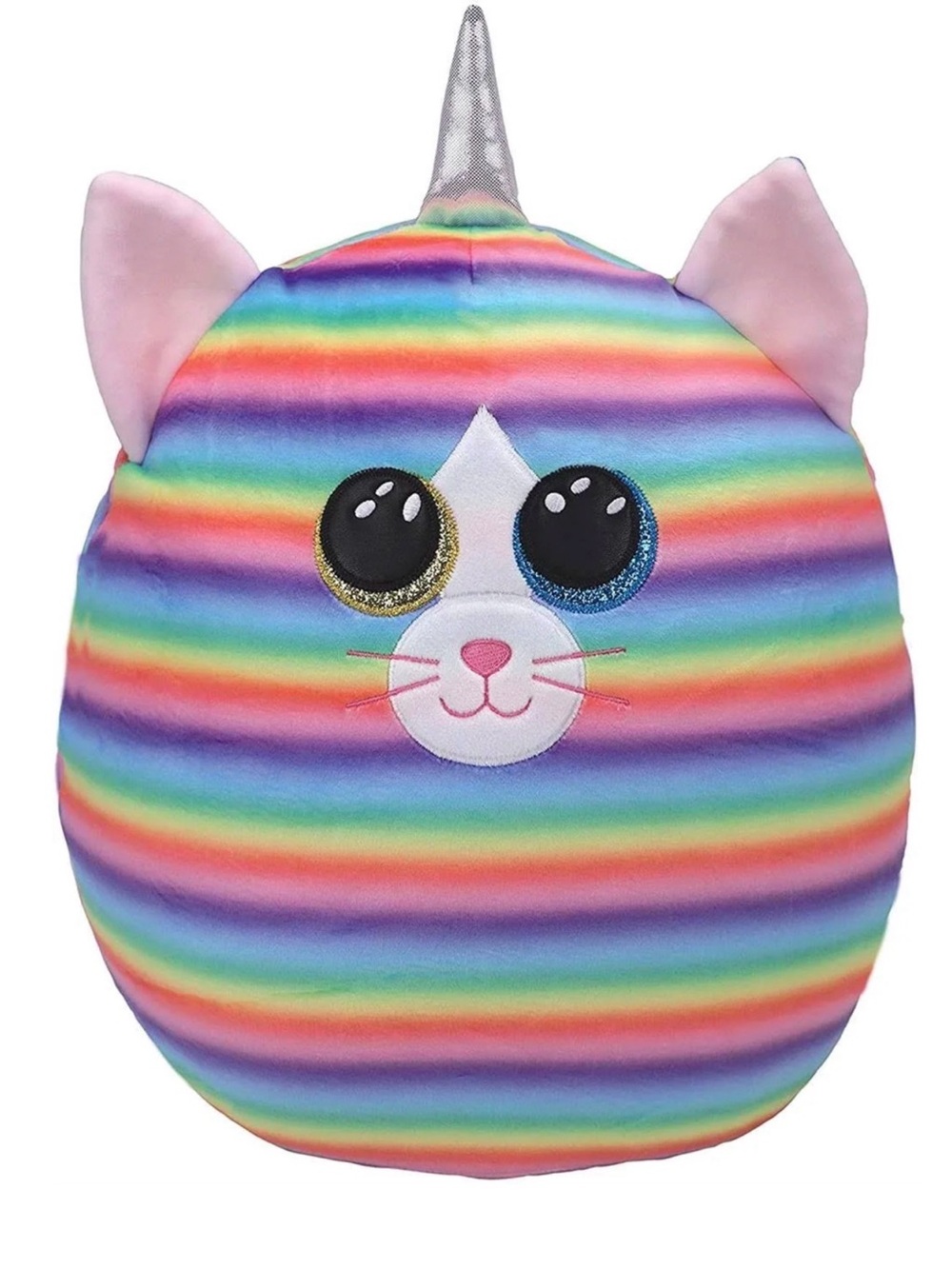 Ty Rainbow Cat Unicorn Plush Pillow - Pink, Purple, Blue, Green, Yellow, Orange